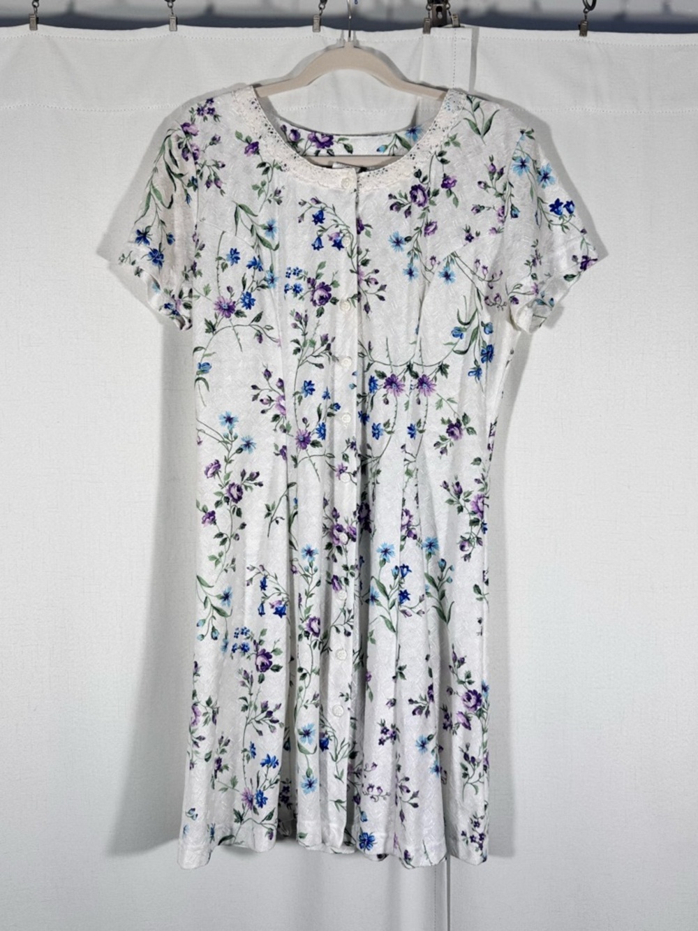Vintage Ms. Conduct Floral Button Up Mini Dress